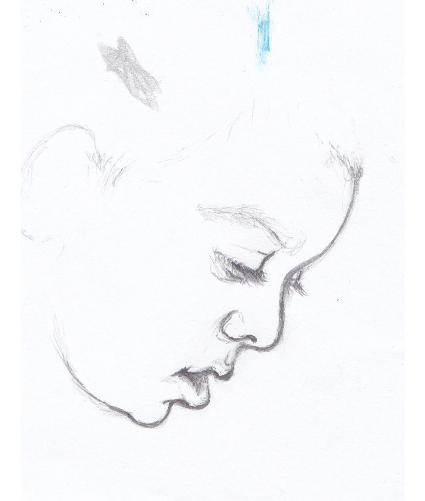Damiano Profile Sketch, Pencil on Paper, 2014