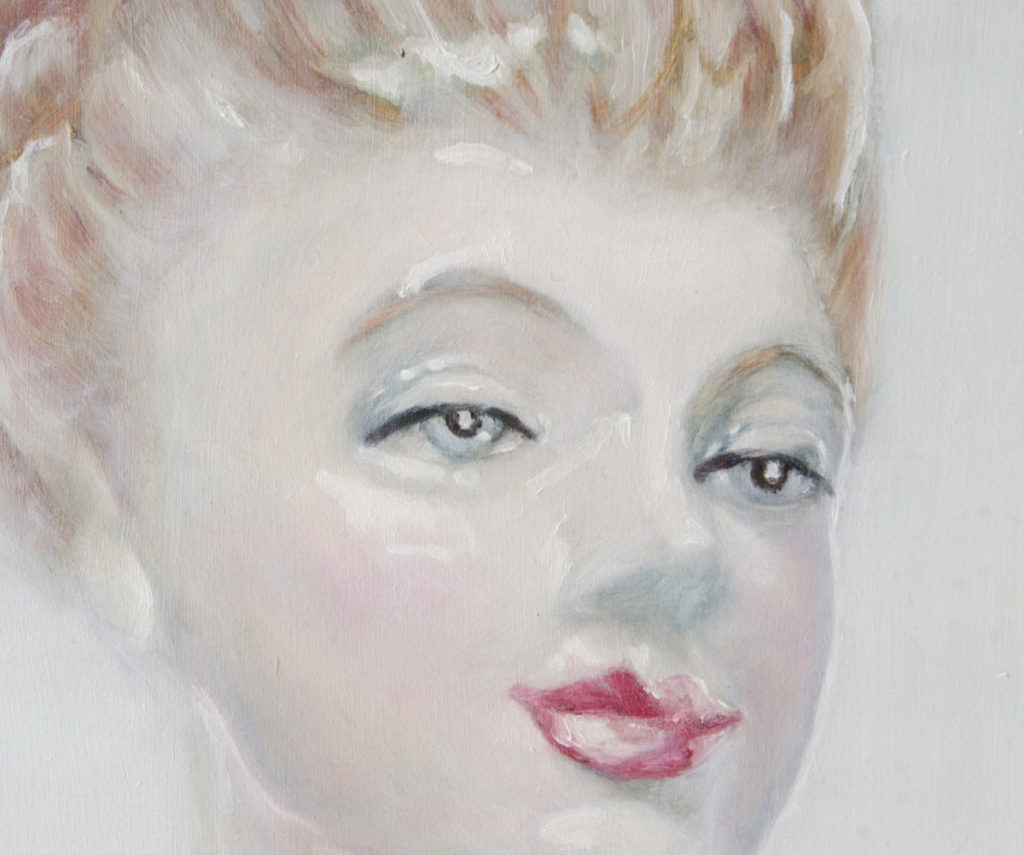 porcelain figure study oil painting face detail